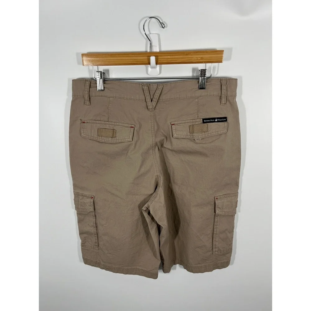 Beverly Hills Polo Club Y2K Mens 34 Brown Cargo Baggy Skater